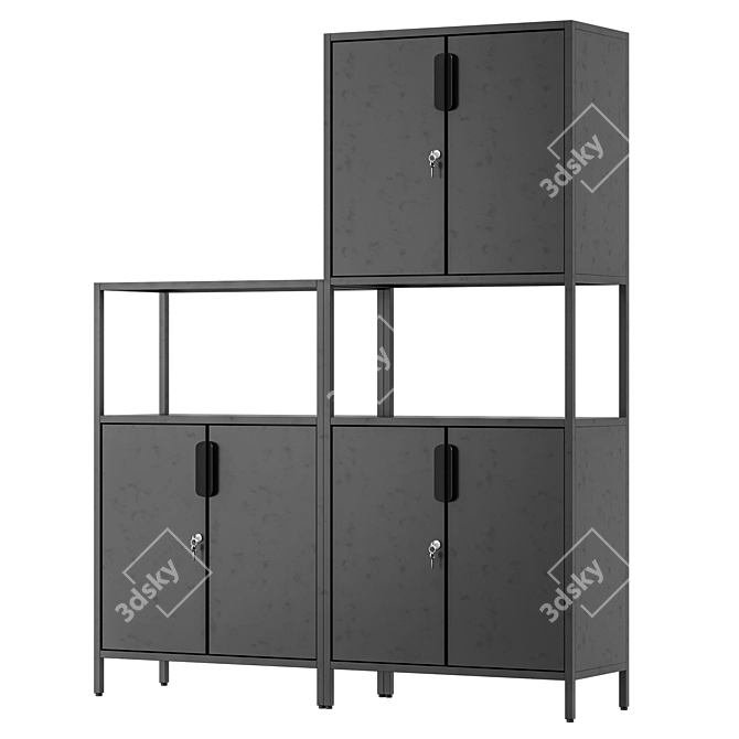 IKEA TROTTEN Cabinet Combo 3D model image 2