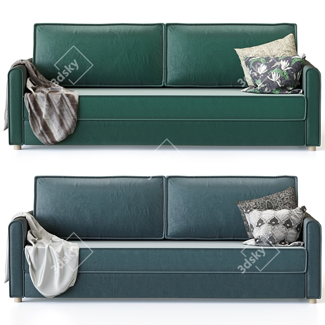 Lille Sofa Collection: Velvet Colors 3D model image 5