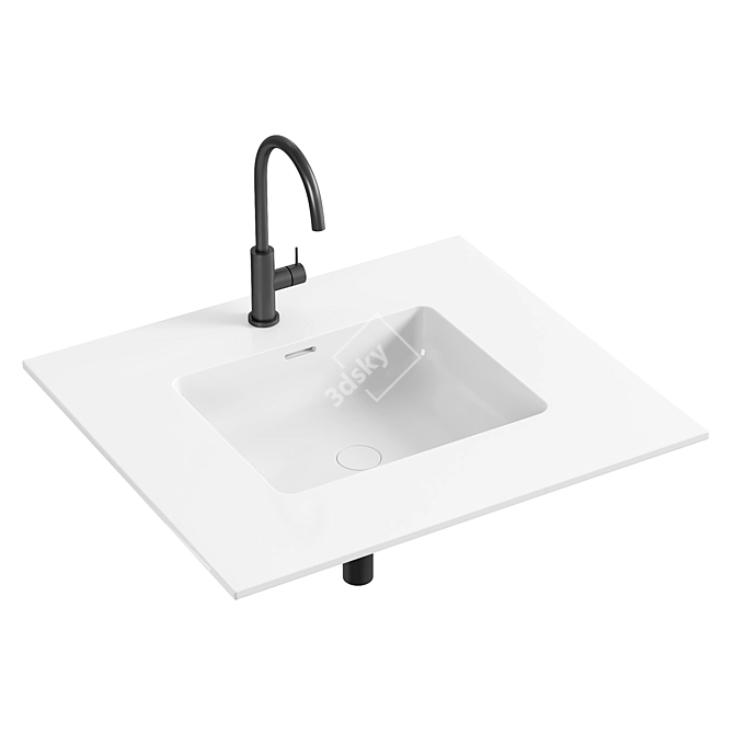 Salini ONDA Washbasin 180 & 80 3D model image 2