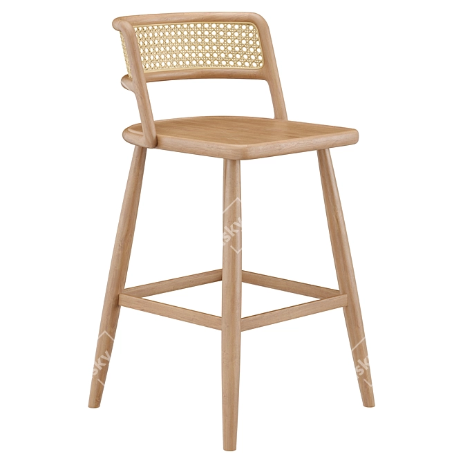 Modern Rustic Sedona Bar Stool 3D model image 1