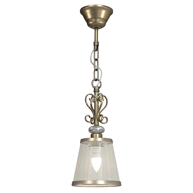 Freya Bronze Pendant Light 3D model image 2