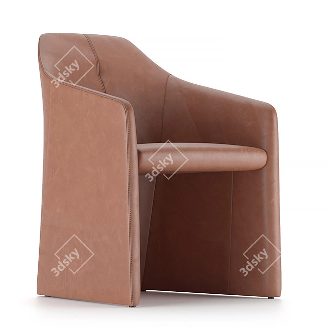 Luxury Italian Leather Armchair 3D model image 3