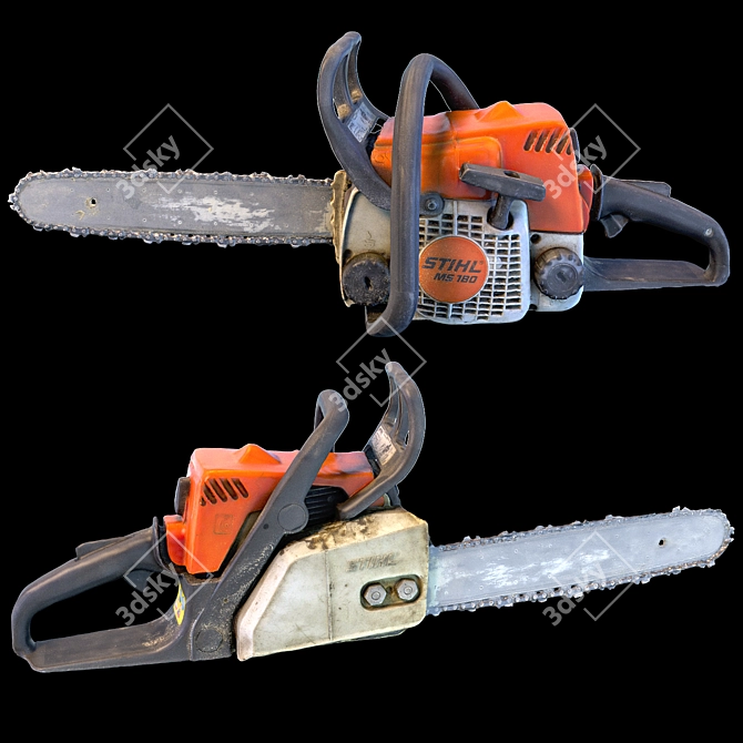 Stihl Chainsaw and Bundle 3D model image 4