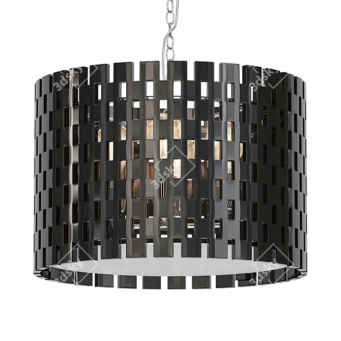 Luc Sugar Drum Chandelier Black 3D model image 1