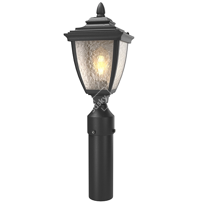 Classic Post Lanterns Set - Traditional Outdoor Lighting 3D model image 5