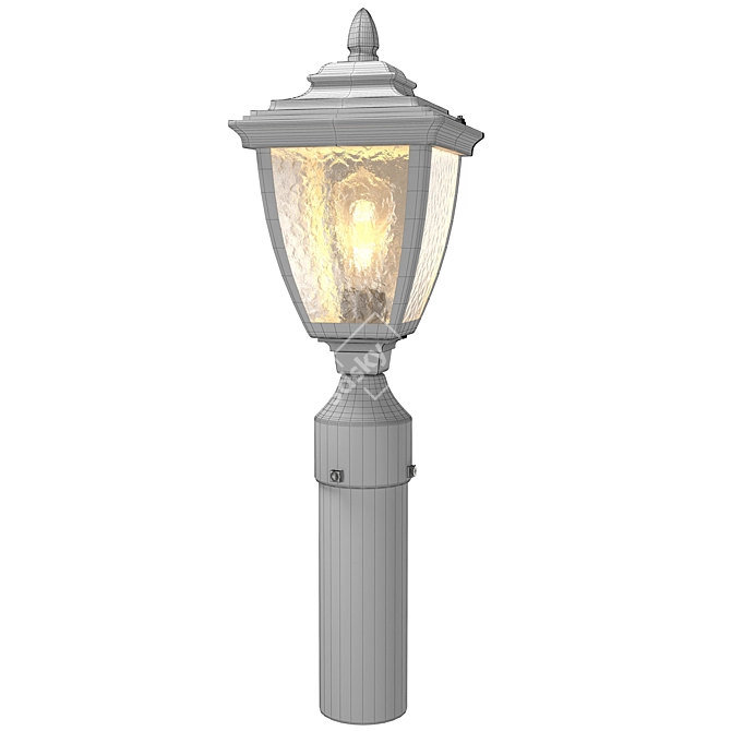 Classic Post Lanterns Set - Traditional Outdoor Lighting 3D model image 14