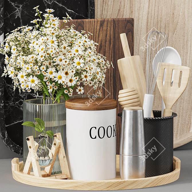 Corona Render Kitchen Accessories Set 3D model image 2