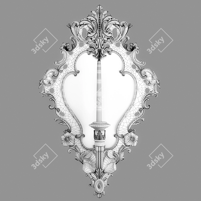 Regence Mirror Candle Holder traditional 3D model image 3