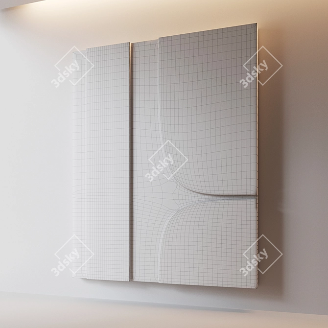 Abstract Relief Composition Sculpture 3D model image 4