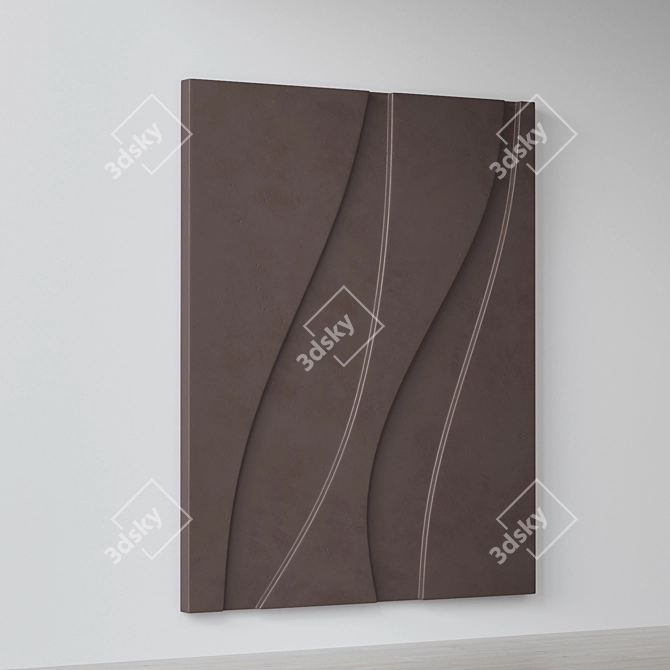 Abstract Relief Composition, Customizable 3D model image 2