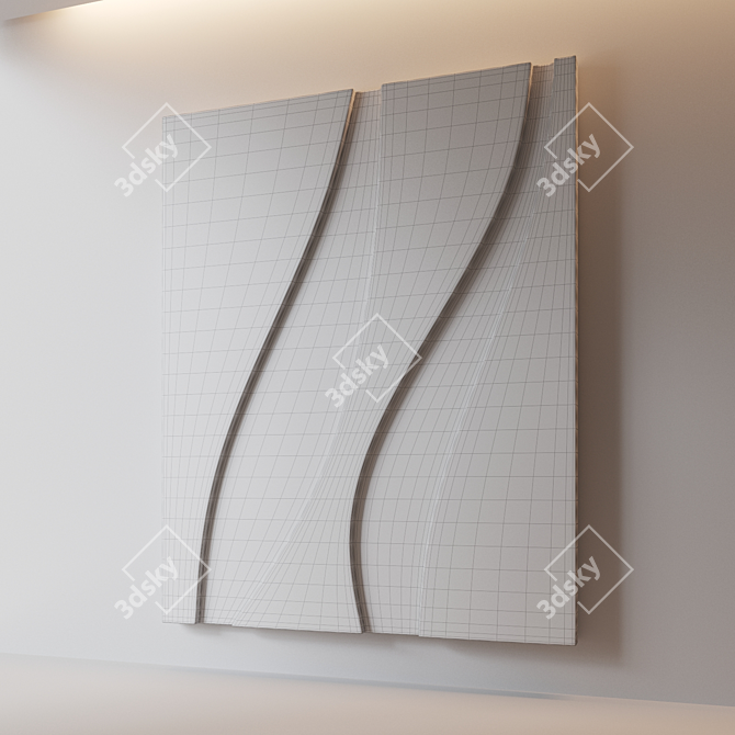 Abstract Relief Composition, Customizable 3D model image 4