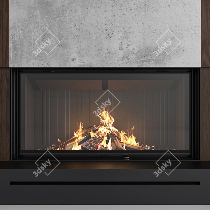 Impression 2G Decorative Fireplace Wall 3D model image 2