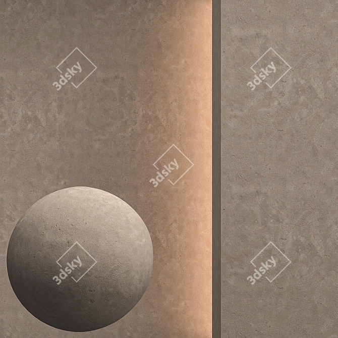 Seamless Concrete Surface Texture 3D model image 1