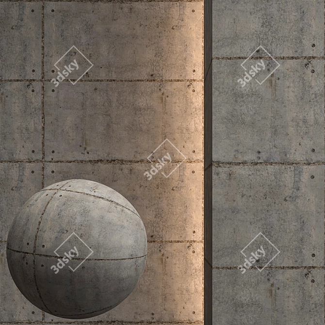 Seamless Concrete Texture Pack 3D model image 1