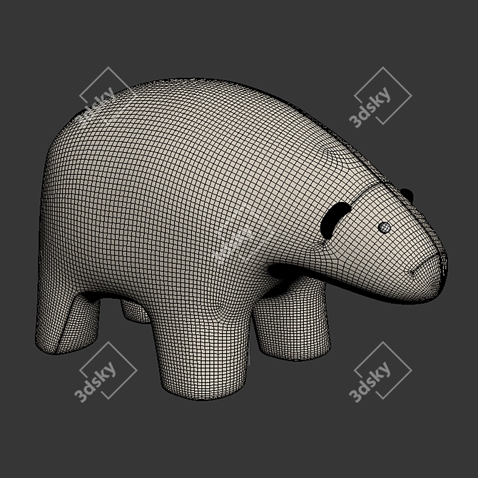 Sweet Bear Light Pouf 3D model image 2