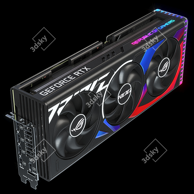 Asus ROG Strix RTX 4090 | 3D Model 3D model image 3