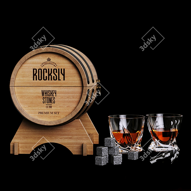 Twisted Whiskey Barrel Gift Set 3D model image 2