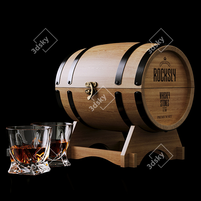 Twisted Whiskey Barrel Gift Set 3D model image 3