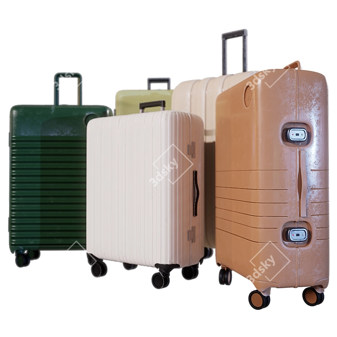  Multifunctional Travel Luggage Set 3D model image 4