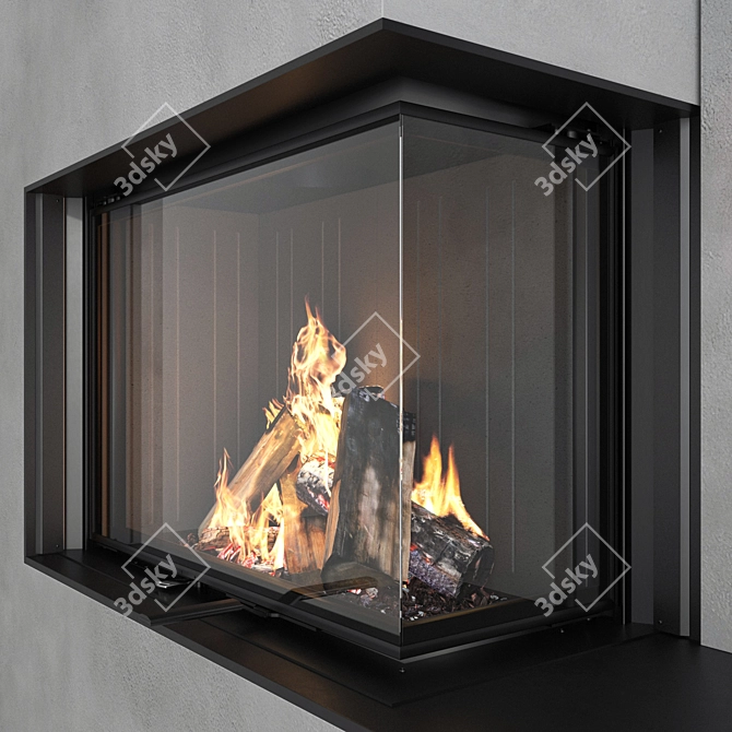 Impression Fireplace Wall Set 3D model image 2