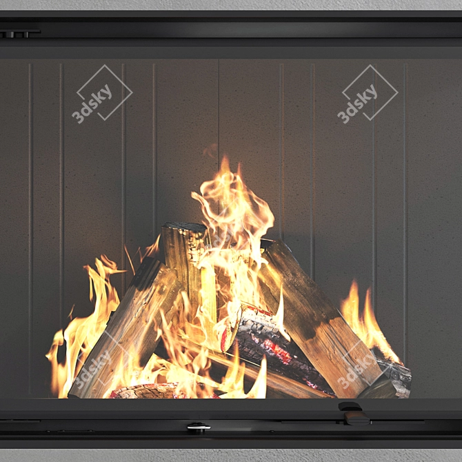 Impression Fireplace Wall Set 3D model image 6