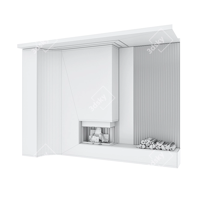 Impression Fireplace Wall Set 3D model image 7