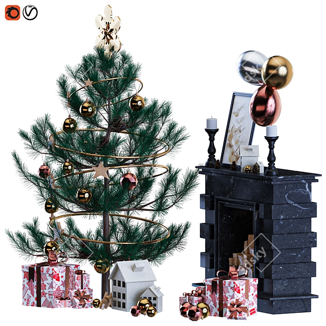 Christmas Tree & Decor 2015 3D model image 2