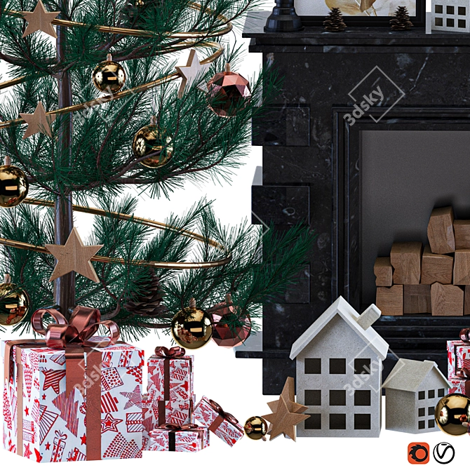 Christmas Tree & Decor 2015 3D model image 3