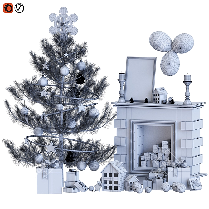 Christmas Tree & Decor 2015 3D model image 6