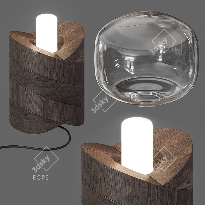 ROPE Glass Table Lamp 3D model image 2