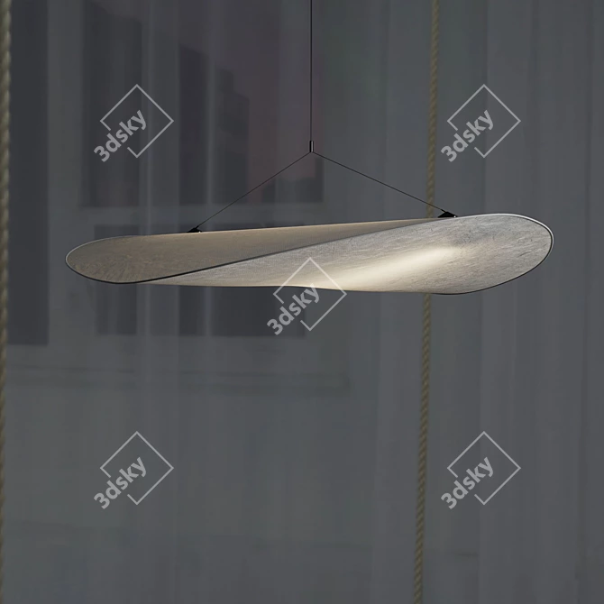 Contemporary Glass Crystal Pendant Lamp 3D model image 4