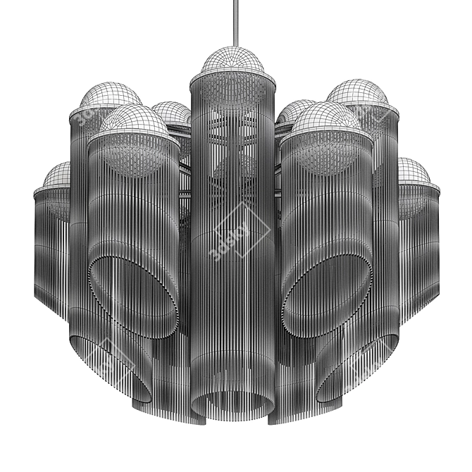 Celestial Chandelier 3D Model 3D model image 3