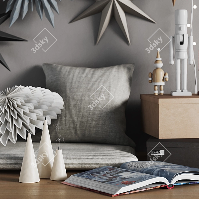 Scandinavian Stars Decor Set 3D model image 5