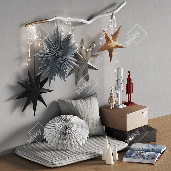 Scandinavian Stars Decor Set 3D model image 6