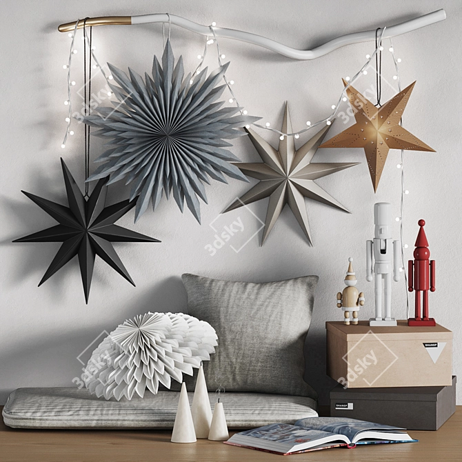 Scandinavian Stars Decor Set 3D model image 10