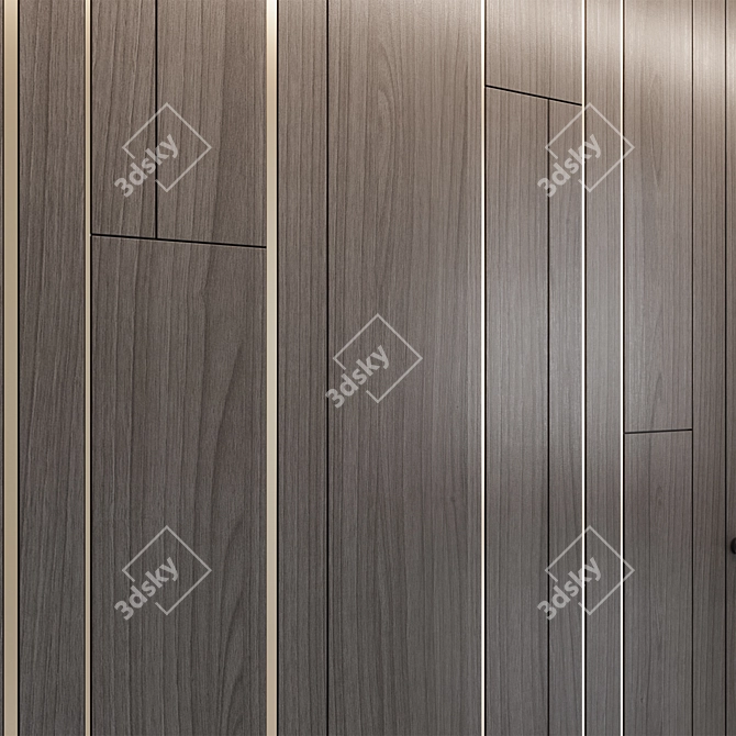 Wood Veneer Wall Panels 3D model image 4