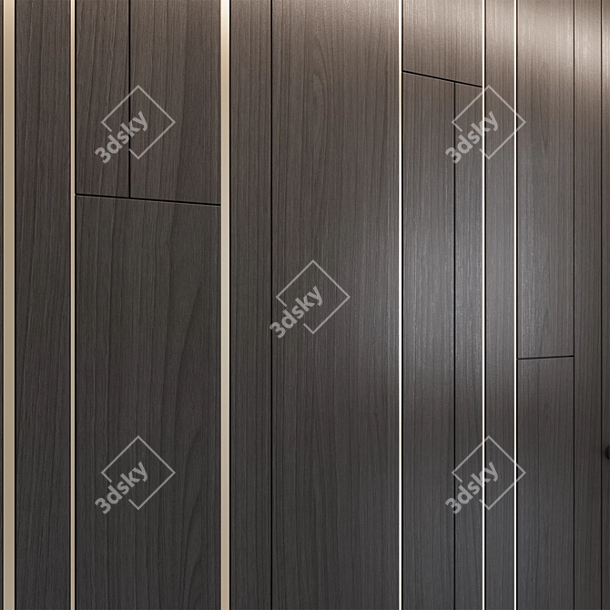 Wood Veneer Wall Panels 3D model image 5