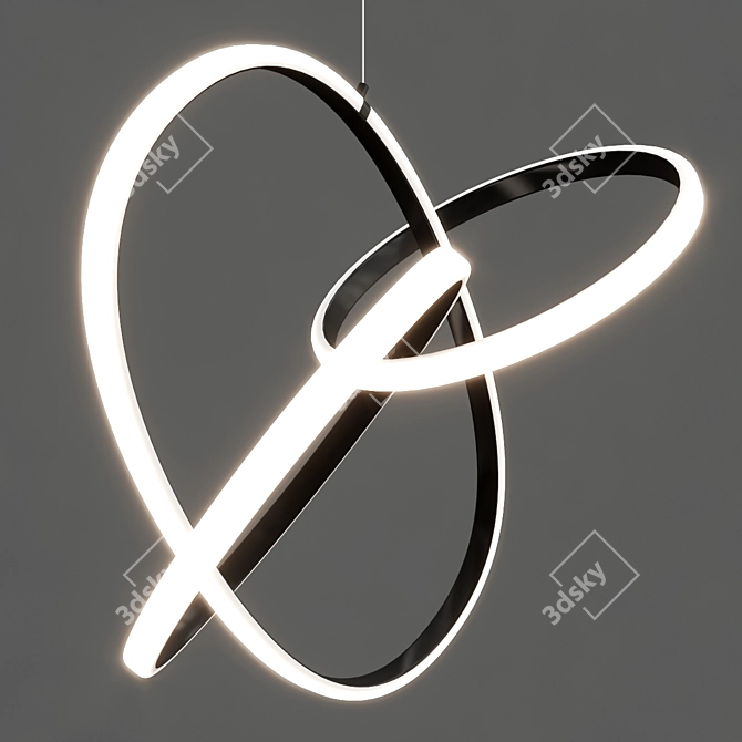 KNOX LED Chandelier, 3 Lights 3D model image 3