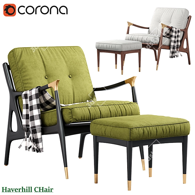 Haverhill Linen Chair in 3D 3D model image 1