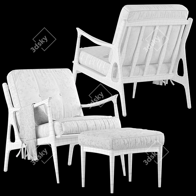 Haverhill Linen Chair in 3D 3D model image 6