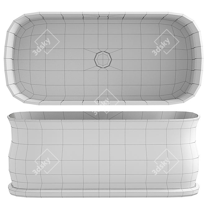 Kohler Imperator Center Drain Bathtub 3D model image 2