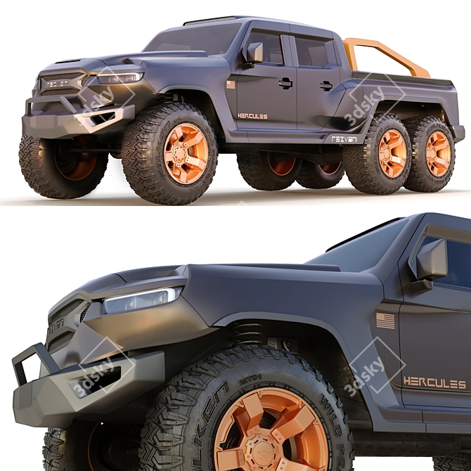 Off-Road Monster 3D Model 3D model image 1