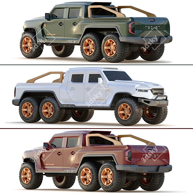 Off-Road Monster 3D Model 3D model image 4