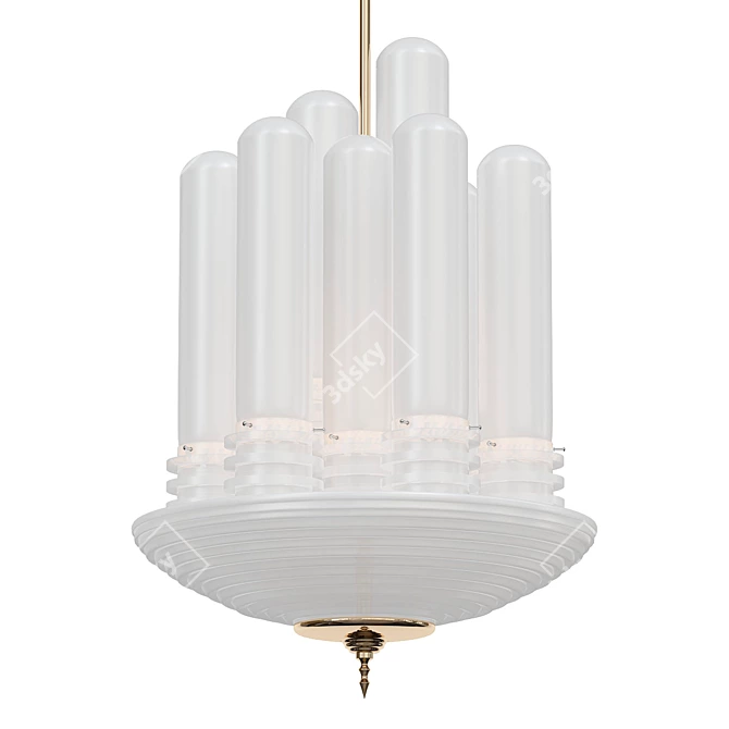 Sleek Tubi Chandelier 3D model image 1