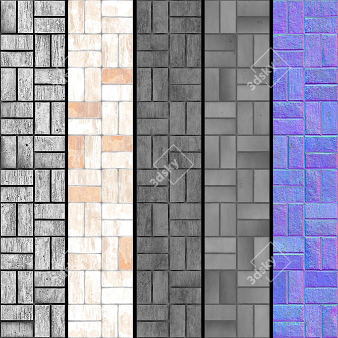 AY_Brick PBR Seamless Texture 3D model image 3