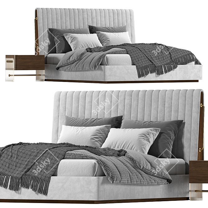 Modern Mezzo Rivers Bed Design 3D model image 1