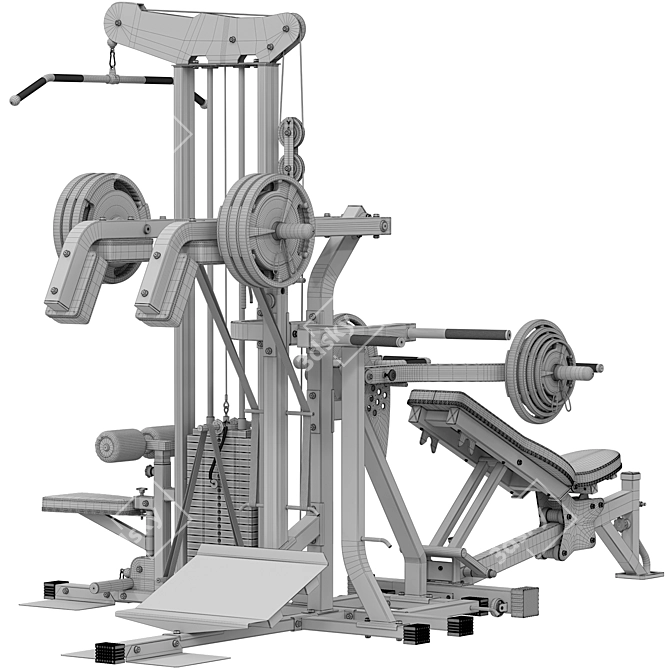 ATX Multiplex Home Gym System 3D model image 7