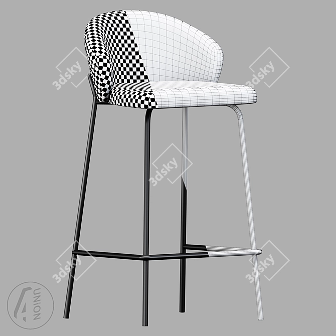 Industrial Style Barrel Chair 3D model image 3