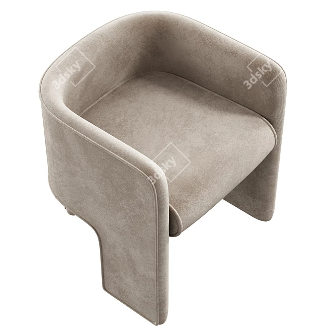  Modern Milo Baughman Armchair 3D model image 5