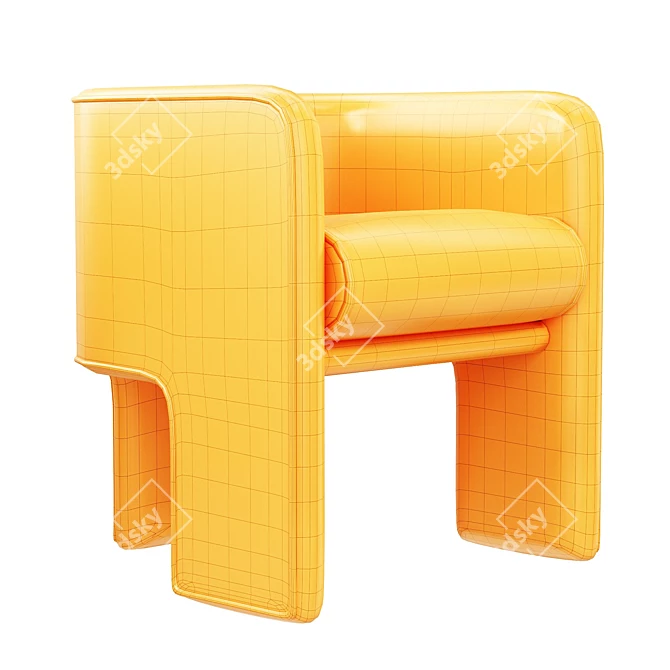  Modern Milo Baughman Armchair 3D model image 6